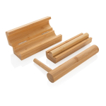 Custom bamboo sushi utensil set brown colour
