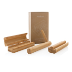 Custom bamboo sushi utensil set brown colour