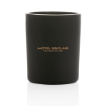 Scented candle in elegant promotional glass black colour