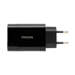 30 W wall adapter for ultra-fast charging, Philips black colour