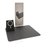 Foldable mouse pad with wireless charger black colour