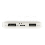Long-lasting power bank with dual USB, 10,000 mAh, Philips white colour
