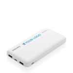 Long-lasting power bank with dual USB, 10,000 mAh, Philips white colour