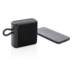 Waterproof, branded speaker with call-answering function black colour