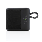 Waterproof, branded speaker with call-answering function black colour