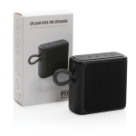 Waterproof, branded speaker with call-answering function black colour
