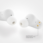 High-quality in-ear headphones with noise isolation and touch control white colour