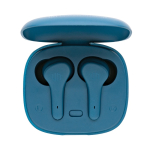 Compact high-quality earbuds with touch control blue colour