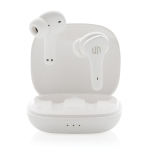 Compact high-quality earbuds with touch control white colour