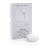 Compact high-quality earbuds with touch control white colour