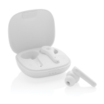 Compact high-quality earbuds with touch control white colour third view