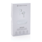 Compact high-quality earbuds with touch control white colour second view with box