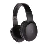 Wireless headphones with long battery life and bass button black colour
