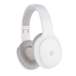 Wireless headphones with long battery life and bass button white colour
