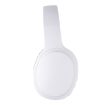 Wireless headphones with long battery life and bass button white colour