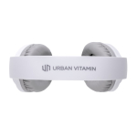 Wireless headphones with long battery life and bass button white colour