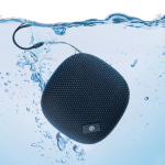 Compact waterproof speaker, resistant up to 1 metre, IPX7 black colour