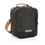 Urban-style cooler bag, holds up to 12 cans black colour
