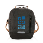 Urban-style cooler bag, holds up to 12 cans black colour