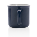 Branded, vintage-style ceramic mug in two colours, 280 ml navy-blue colour