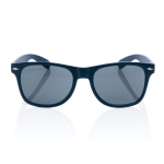 Recycled plastic sunglasses with smoke acrylic lenses navy-blue colour