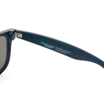 Recycled plastic sunglasses with smoke acrylic lenses navy-blue colour
