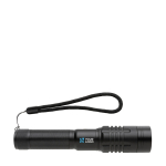 Custom aluminium USB rechargeable flashlight black colour