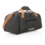 Urban-style travel bag in recycled polyester black colour