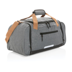 Urban-style travel bag in recycled polyester dark grey colour