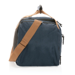Urban-style travel bag in recycled polyester navy-blue colour