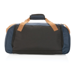 Urban-style travel bag in recycled polyester navy-blue colour