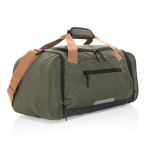 Urban-style travel bag in recycled polyester dark green colour