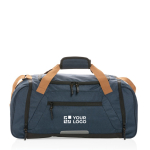Urban-style travel bag in recycled polyester printing view