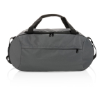 Branded sports bag in recycled polyester dark grey colour
