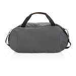 Branded sports bag in recycled polyester dark grey colour