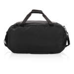 Recycled travel and sports bag with wide opening, Swiss Peak black colour