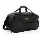 Recycled travel and sports bag with wide opening, Swiss Peak black colour