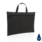 Simple recycled promotional document holder with handle black colour