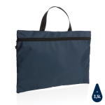 Simple recycled promotional document holder with handle navy-blue colour