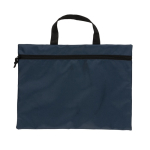 Simple recycled promotional document holder with handle navy-blue colour