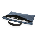 Simple recycled promotional document holder with handle navy-blue colour