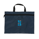 Simple recycled promotional document holder with handle navy-blue colour