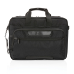 Durable recycled polyester laptop briefcase, 15.6” black colour