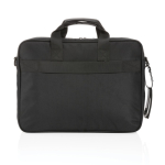 Durable recycled polyester laptop briefcase, 15.6” black colour