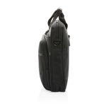 Durable recycled polyester laptop briefcase, 15.6” black colour