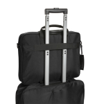 Durable recycled polyester laptop briefcase, 15.6” black colour