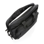 Durable recycled polyester laptop briefcase, 15.6” black colour