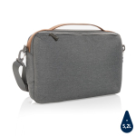 Minimalist eco briefcase, printable, 15.6” dark grey colour