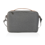 Minimalist eco briefcase, printable, 15.6” dark grey colour