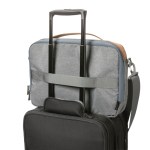 Minimalist eco briefcase, printable, 15.6” dark grey colour